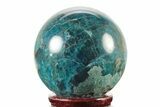 Bright Blue Apatite Sphere - Madagascar #241464-1